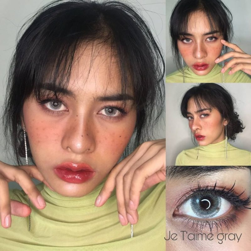 Kitty Kawaii Je t'aime Gray Monthly Colored Contacts - Image 6
