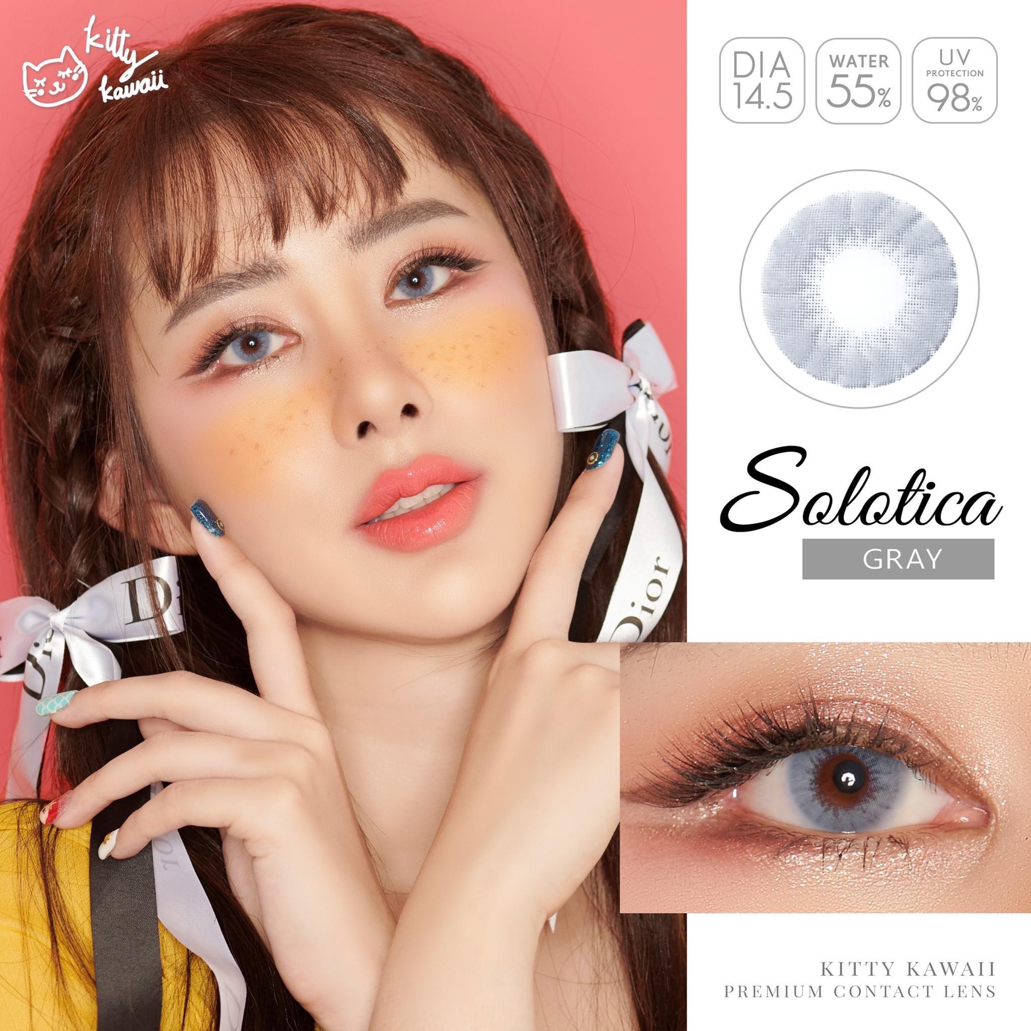 Pitchy Solotica Gray monthly colored contacts