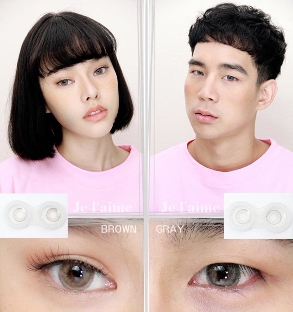 Kitty Kawaii Je t'aime Gray Monthly Colored Contacts - Image 7