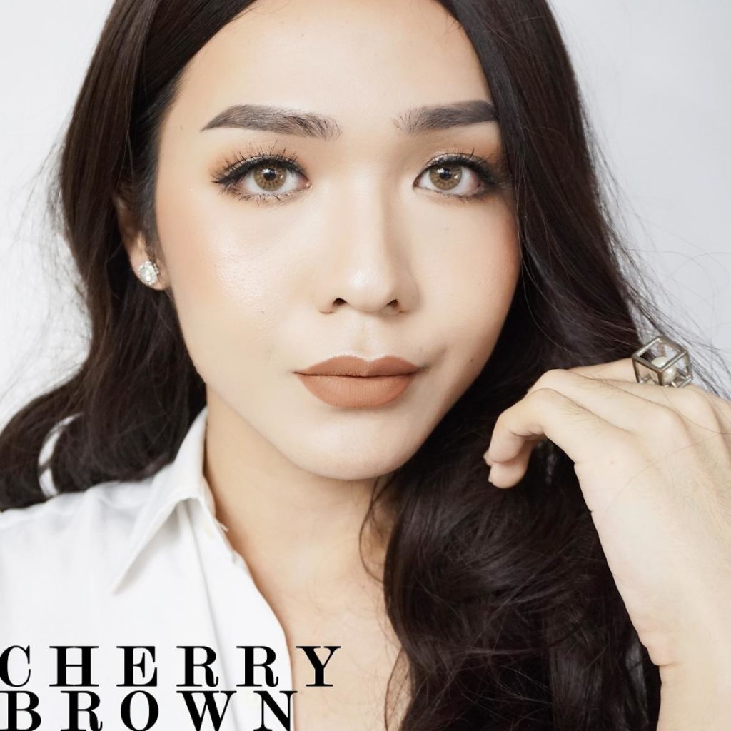 Pitchy Cherry Brown Monthly Colored Contacts - Image 4