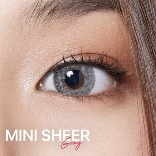 Kitty Kawaii Sheer Gray monthly colored contacts for dark eyes provide a soft gray tone that blends smoothly for a clean and natural appearance. 0