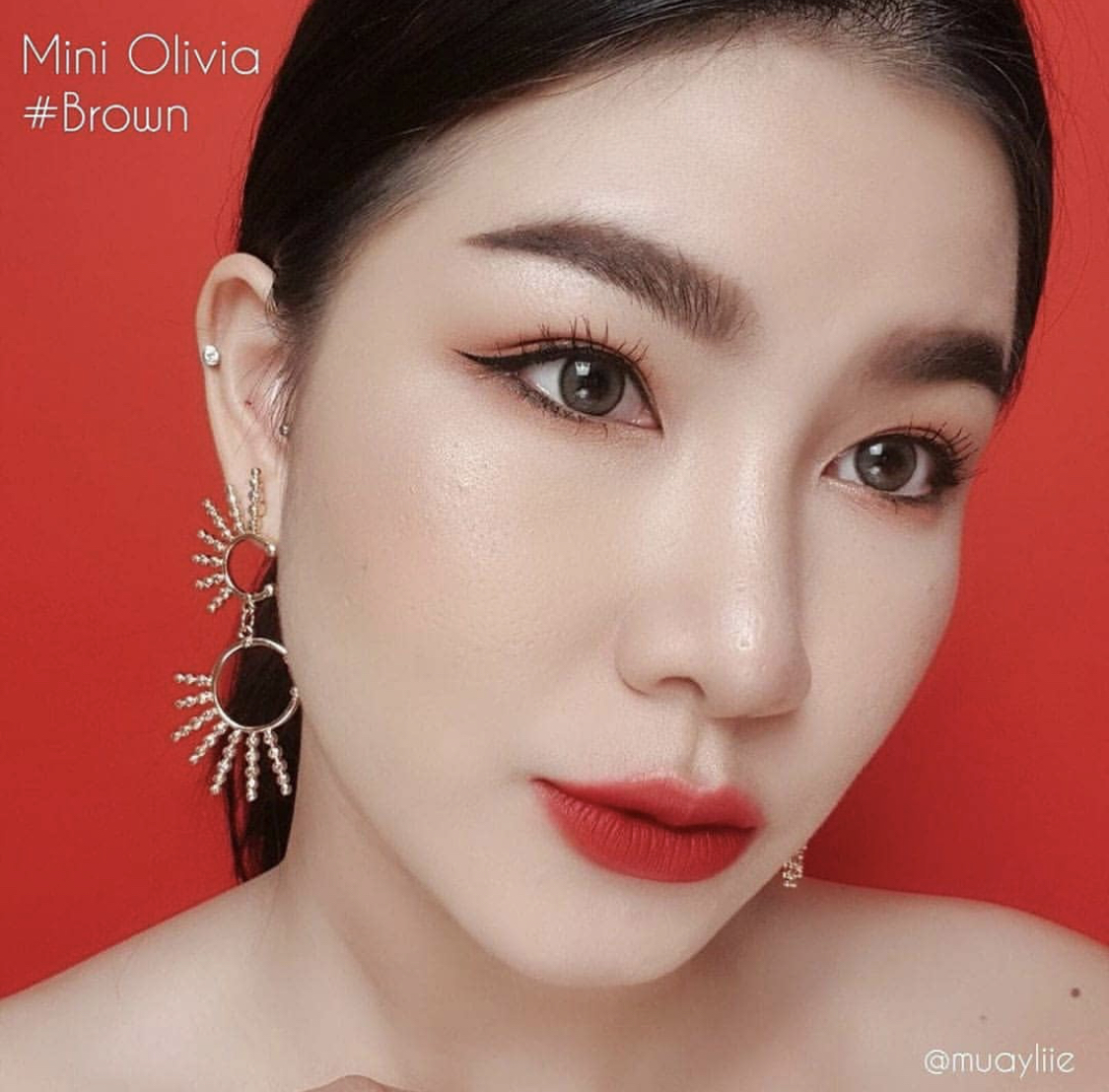 Kitty Kawaii Olivia Brown Monthly Colored Contacts - Image 8