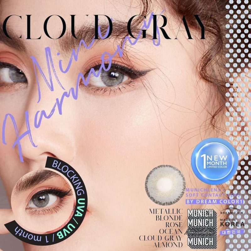 Dreamcolor Cloud Gray Monthly Colored Contacts - Image 4