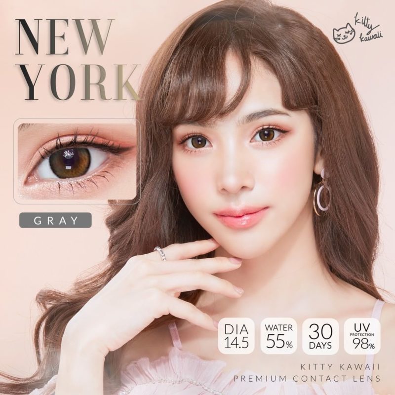 Kitty Kawaii New York Gray Monthly Colored Contacts - Image 6