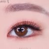 Sisse Bronze Pearl Brown monthly colored contacts enhance dark eyes with a radiant brown tone and golden shimmer for a luminous look. Powers 0.00 to -10.00.