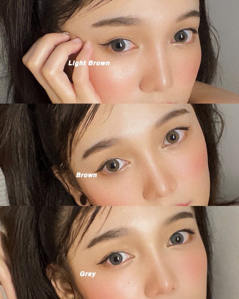 Kitty Kawaii Olivia Light Brown Monthly Colored Contacts - Image 2
