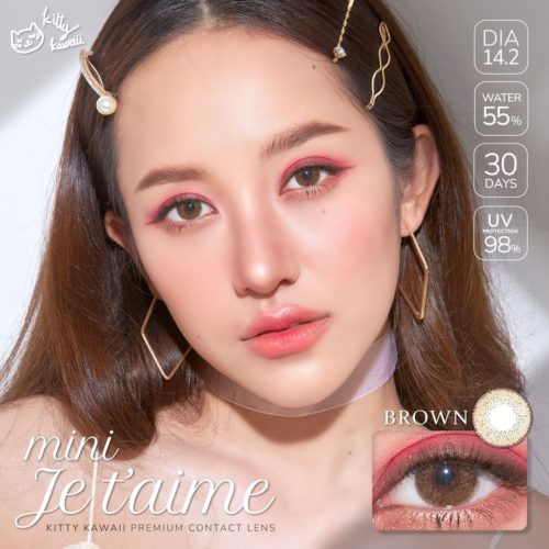 Kitty Kawaii Je t'aime Brown Monthly Colored Contacts
