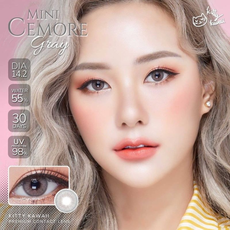 Kitty Kawaii Cemore Gray Monthly Colored Contacts - Image 2