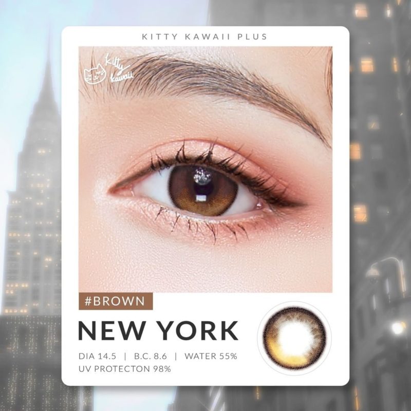 Kitty Kawaii New York Brown Monthly Colored Contacts