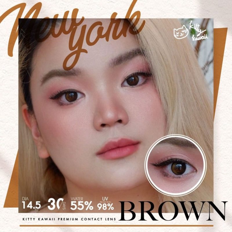 Kitty Kawaii New York Brown Monthly Colored Contacts - Image 3