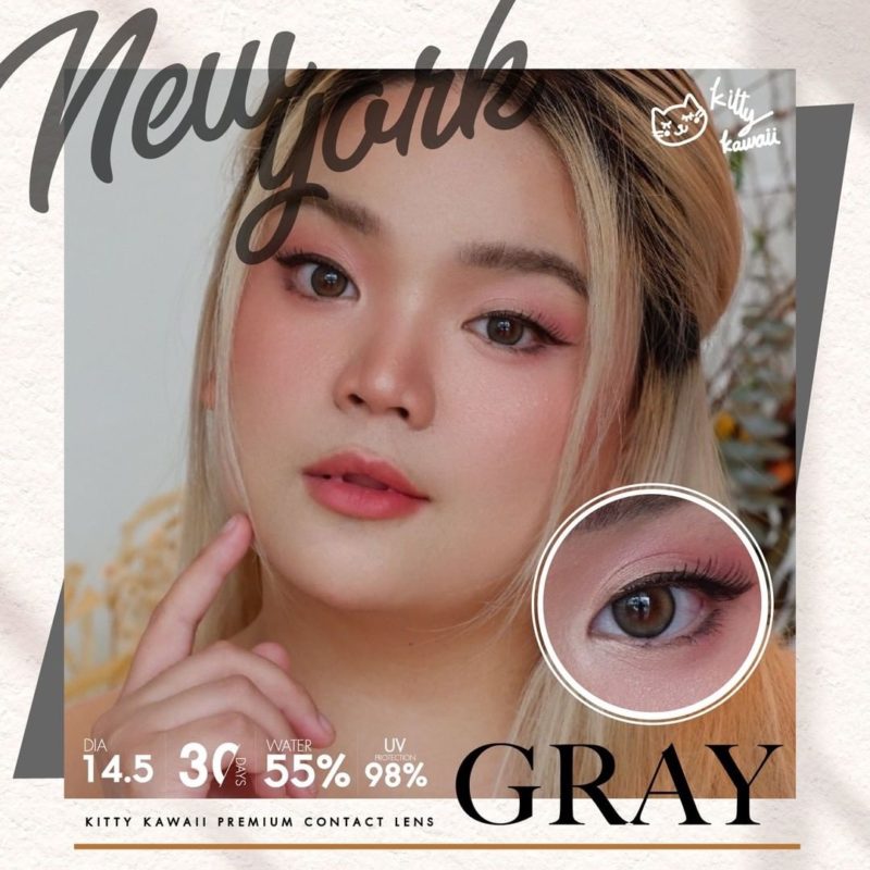 Kitty Kawaii New York Gray Monthly Colored Contacts - Image 4