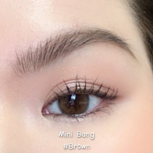 mini bang brown monthly colored contacts for dark eyes with natural enhancement