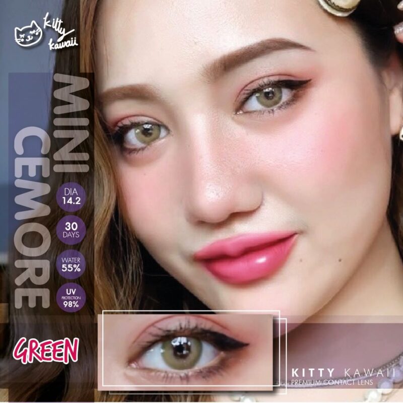 Kitty Kawaii Cemore Green Monthly Colored Contacts - Image 8