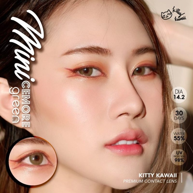 Kitty Kawaii Cemore Green Monthly Colored Contacts - Image 2