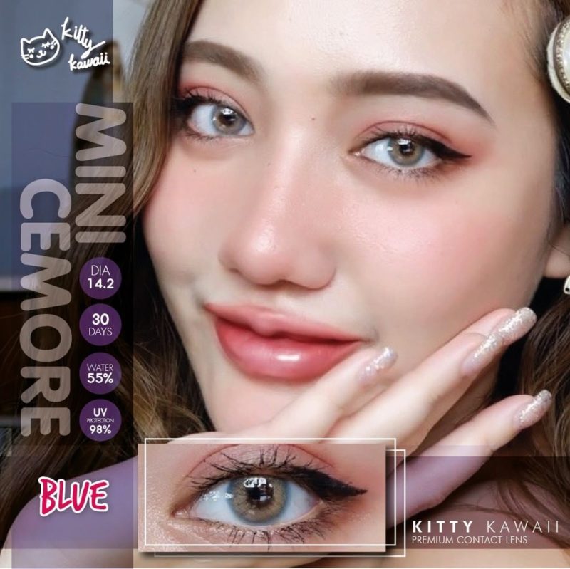 Kitty Kawaii Cemore Blue Monthly Colored Contacts - Image 4