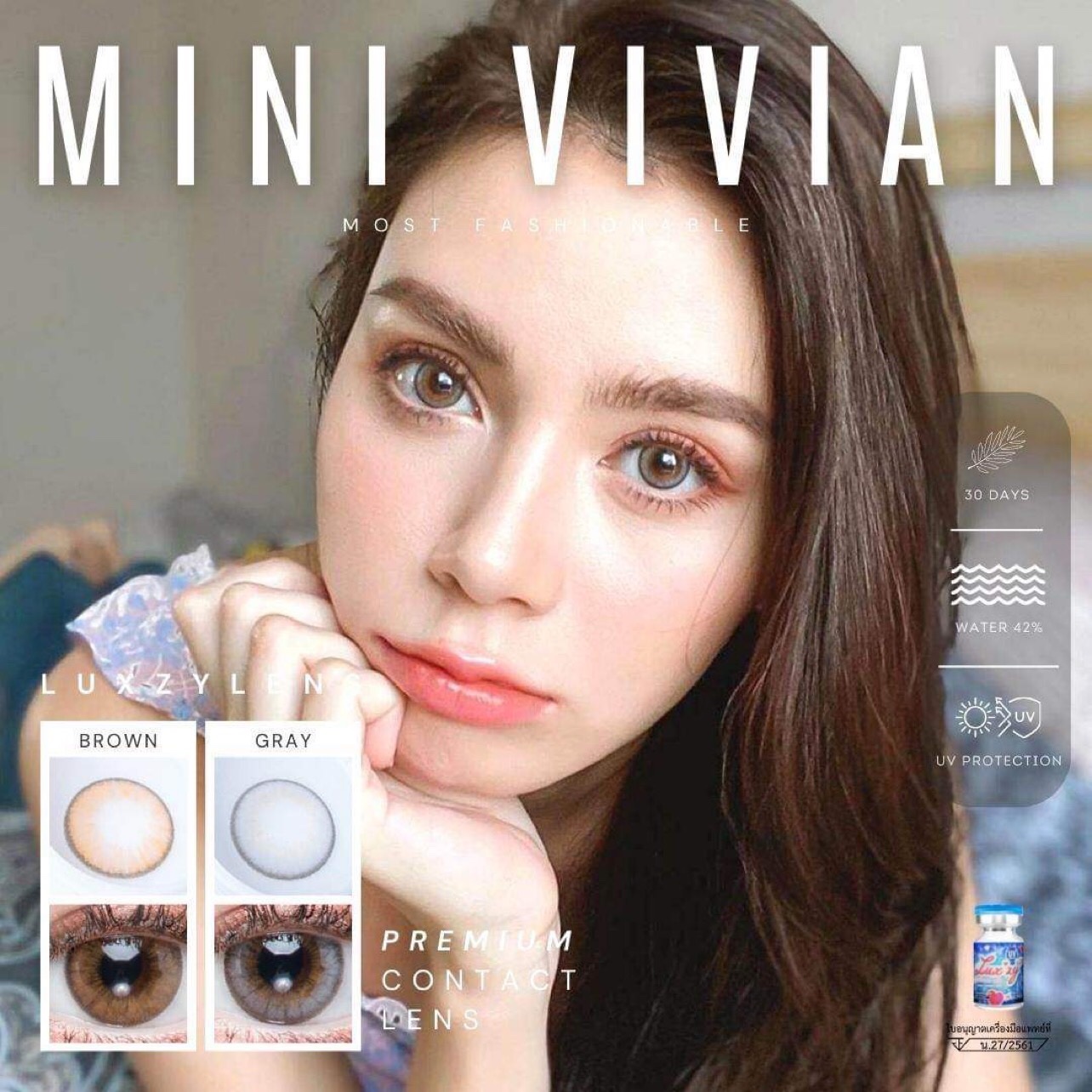 Mini Vivian Gray 1 Month Contacts - Bbbeautycontact