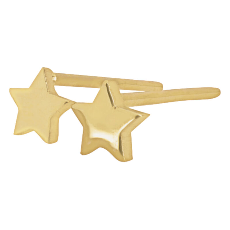 Star Gold Earrings, 20K Solid Gold, Dainty Gold Earrings - Image 6
