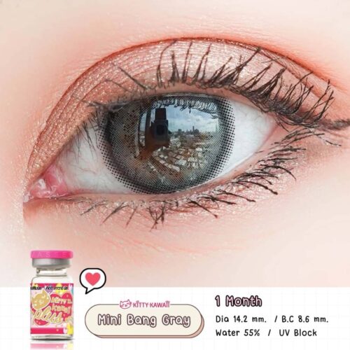 Kitty Kawaii Bang Gray Monthly Colored Contacts