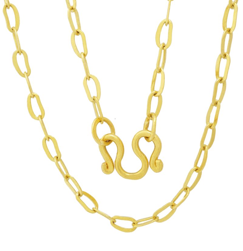 22K Solid Gold Cable Chain Necklace - Image 6
