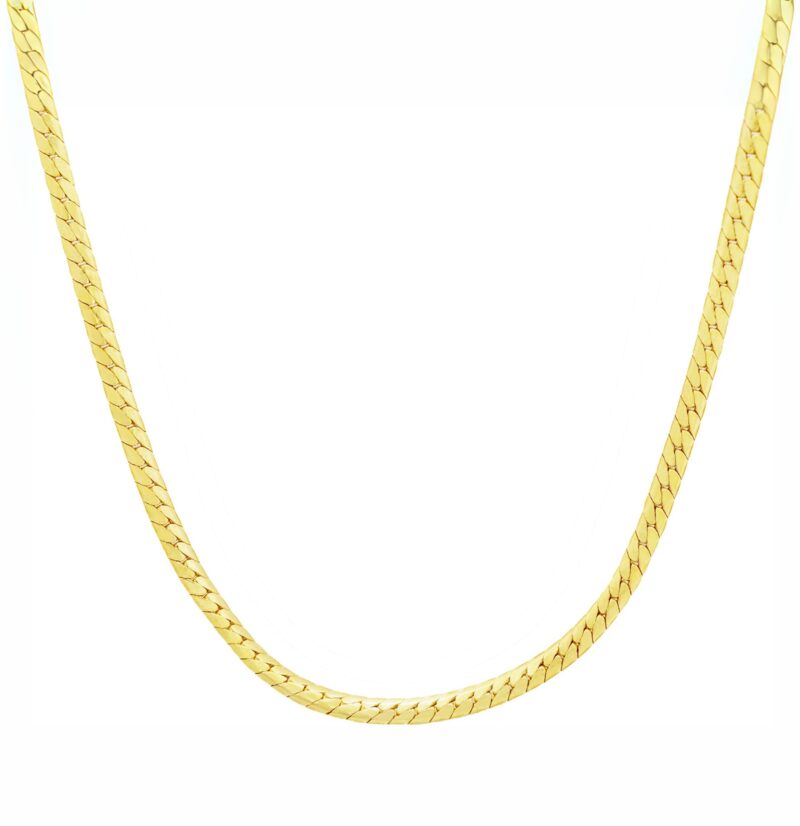 22K Solid Gold Snake Chain Necklace - Image 7