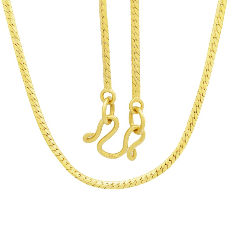 22K Solid Gold Snake Chain Necklace - Image 8