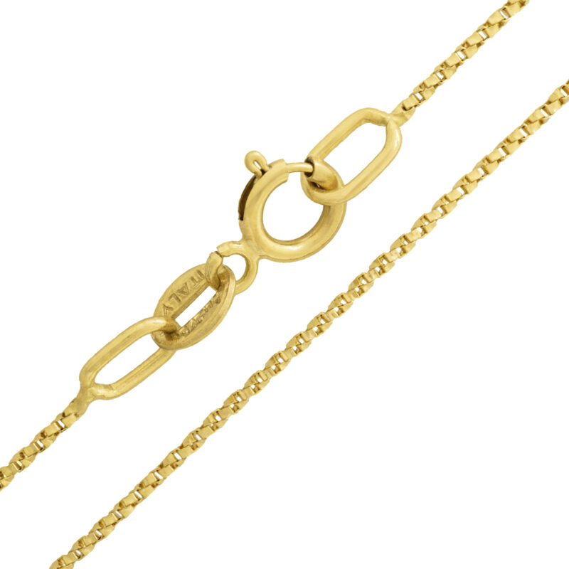Twisted Box Chain Necklace 9K Solid Gold - Image 8