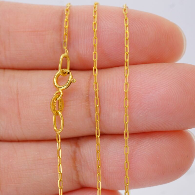 Boat Chain Necklace 9K Solid Gold - Image 5