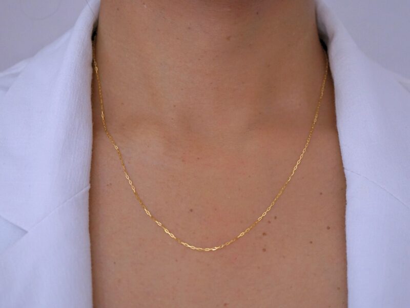 Boat Chain Necklace 9K Solid Gold - Image 3