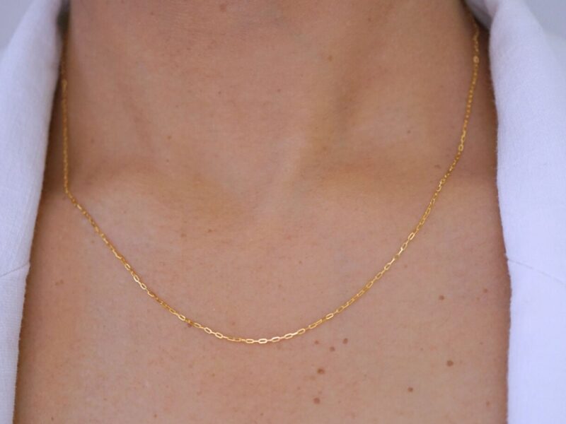 Boat Chain Necklace 9K Solid Gold - Image 2