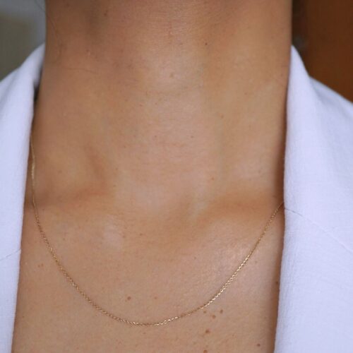 Rolo Chain Gold Necklace 9K Solid Gold