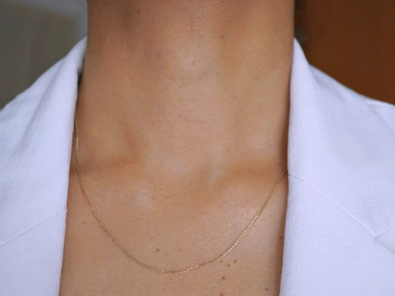 Rolo Chain Gold Necklace 9K Solid Gold