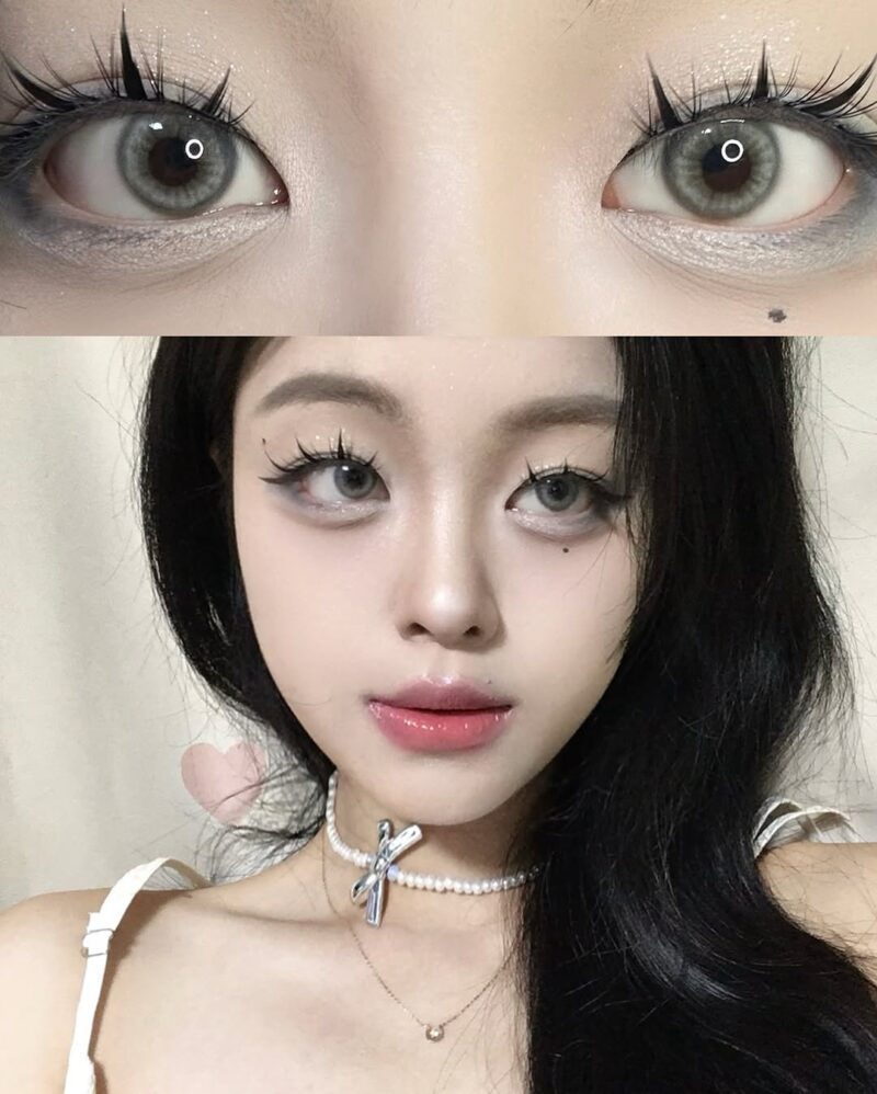 Uria Egyptian Gray Cat Eye 6-Month Colored Contacts - Image 9