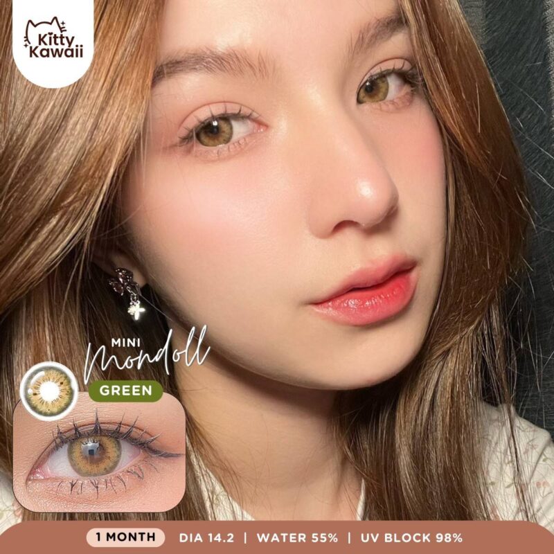 Kitty Kawaii Mondoll Green Monthly Colored Contacts - Image 3