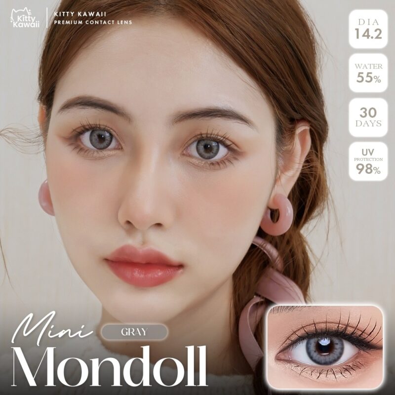 Kitty Kawaii Mondoll Gray Monthly Colored Contacts - Image 3