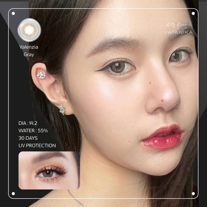 Kitty Kawaii Valenzia Gray Monthly Colored Contacts - Image 11