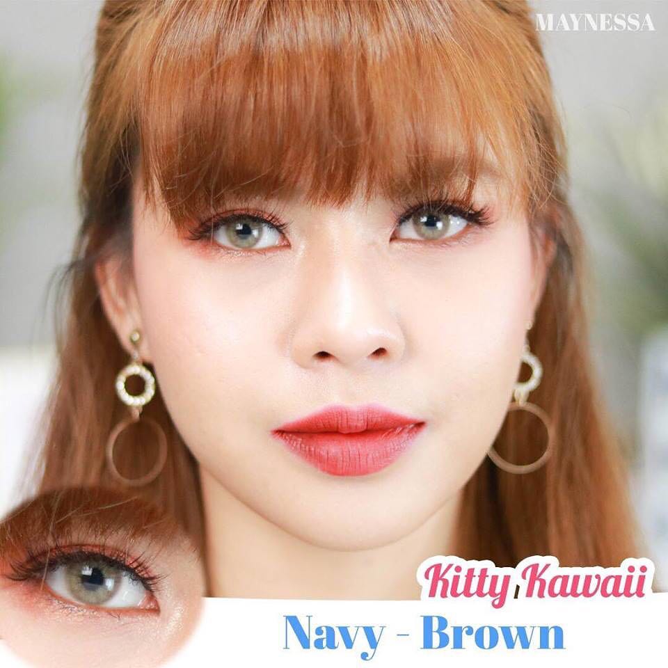 Kitty Kawaii Navy Brown Monthly Colored Contacts - Image 7