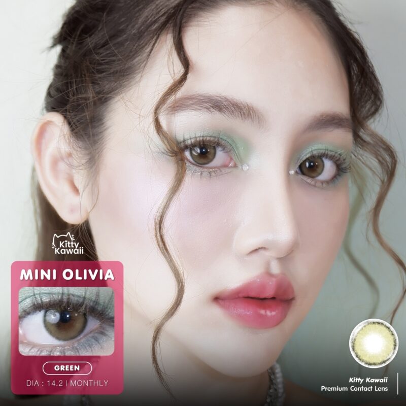 Kitty Kawaii Olivia Green Monthly Colored Contacts - Image 5