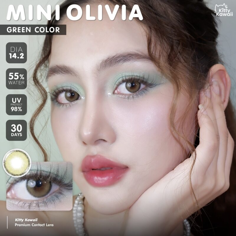 Kitty Kawaii Olivia Green Monthly Colored Contacts - Image 2