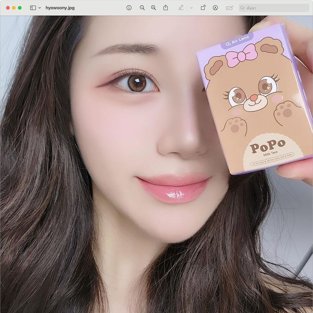 popo milk tea brown colored contacts