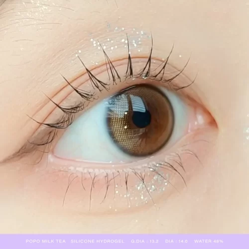 popo milk tea brown colored contacts