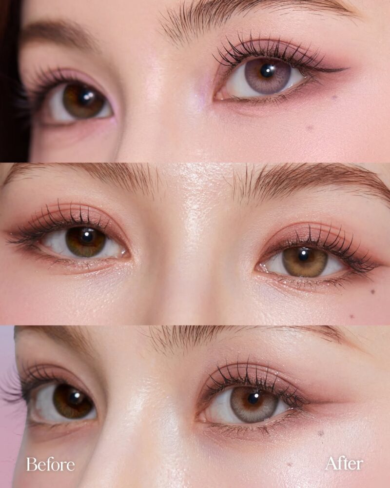 Olens Moonrise Dew Gray monthly colored contacts