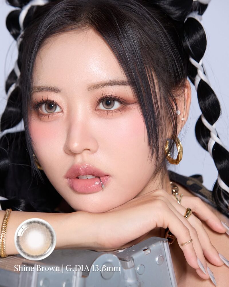 OLENS Muse Shine Brown Monthly Colored Contacts 
