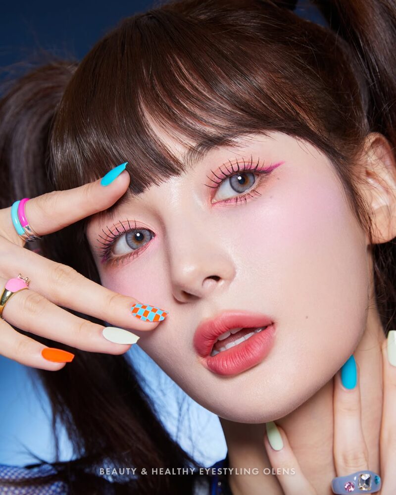 Olens Nella Ash Gray Monthly Colored Contacts