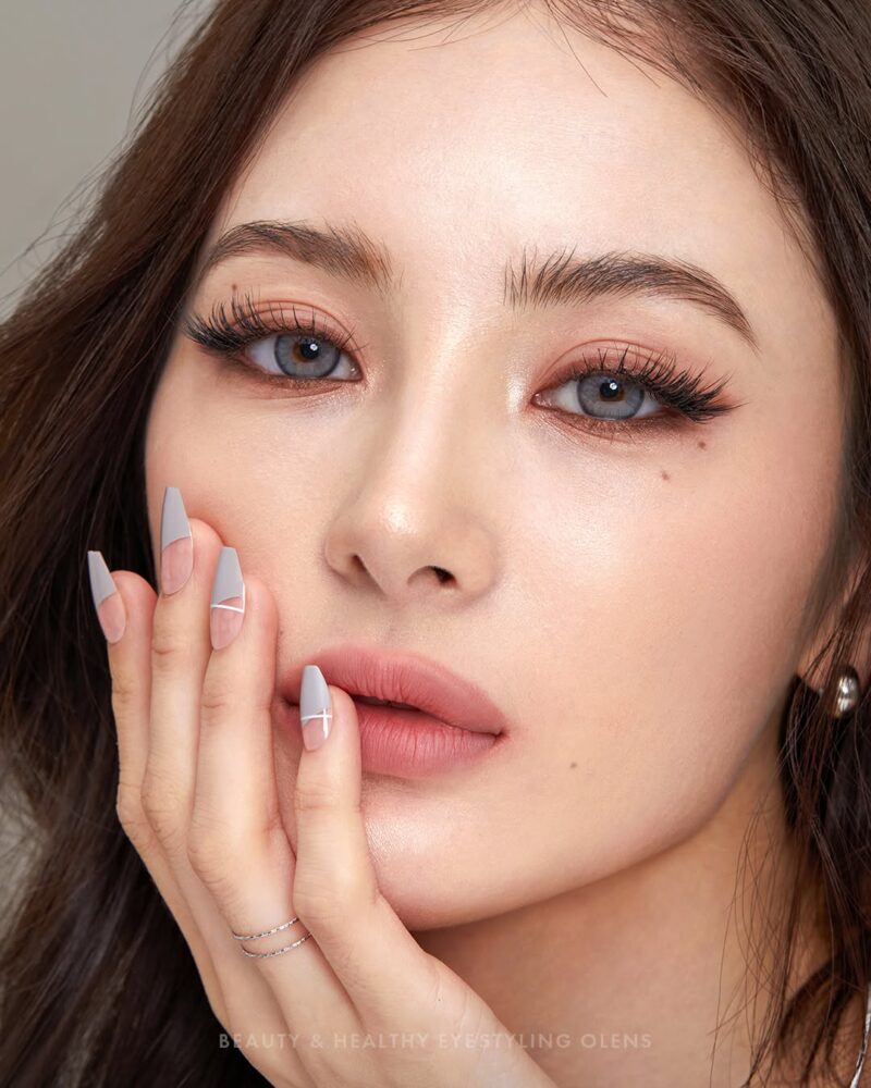 Olens Nella Ash Gray Monthly Colored Contacts
