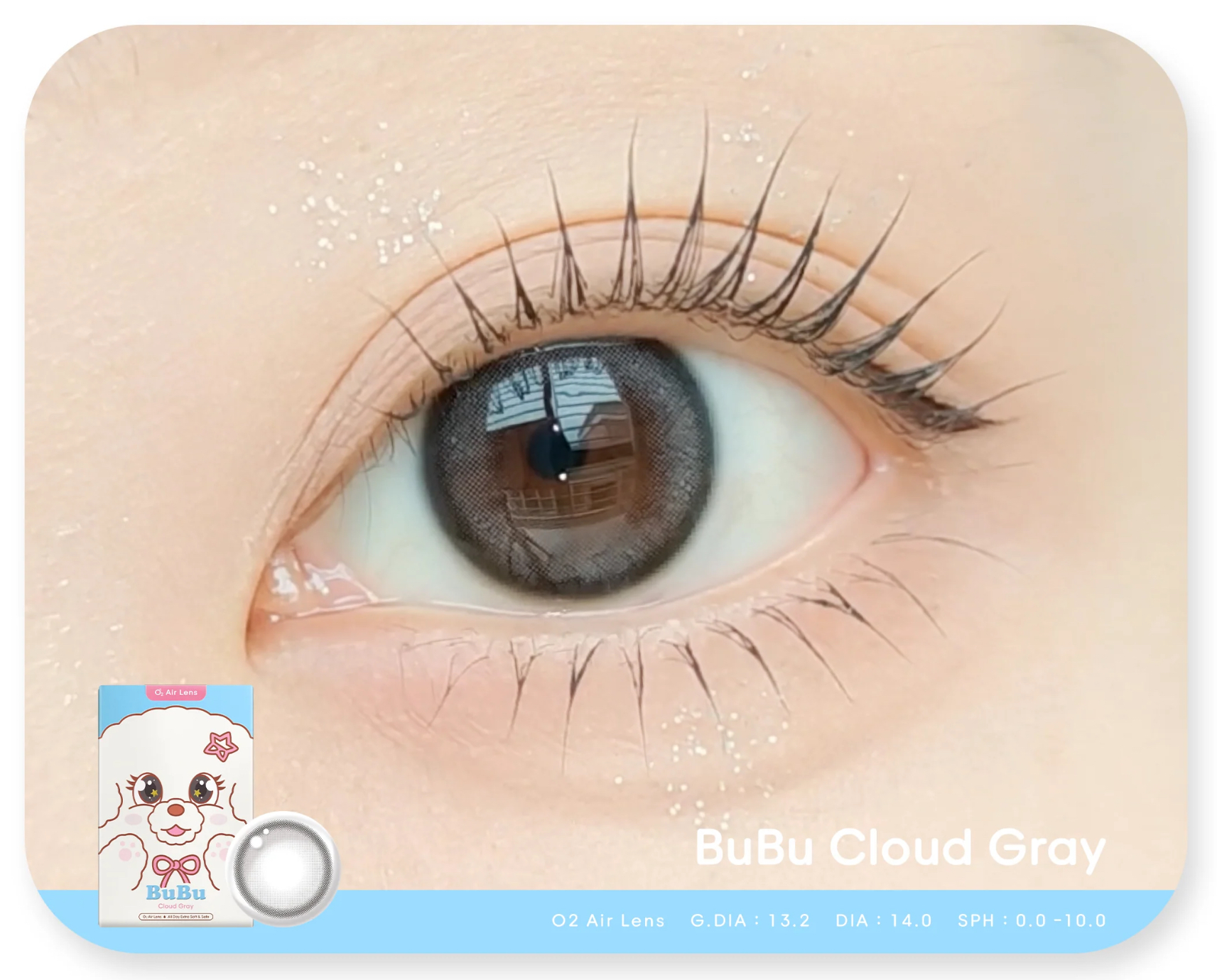 Sisse Bubu Cloud Gray Monthly Colored Contacts