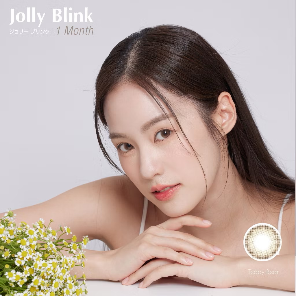 Jolly blink teddy bear monthly colored contacts in silicone hydrogel