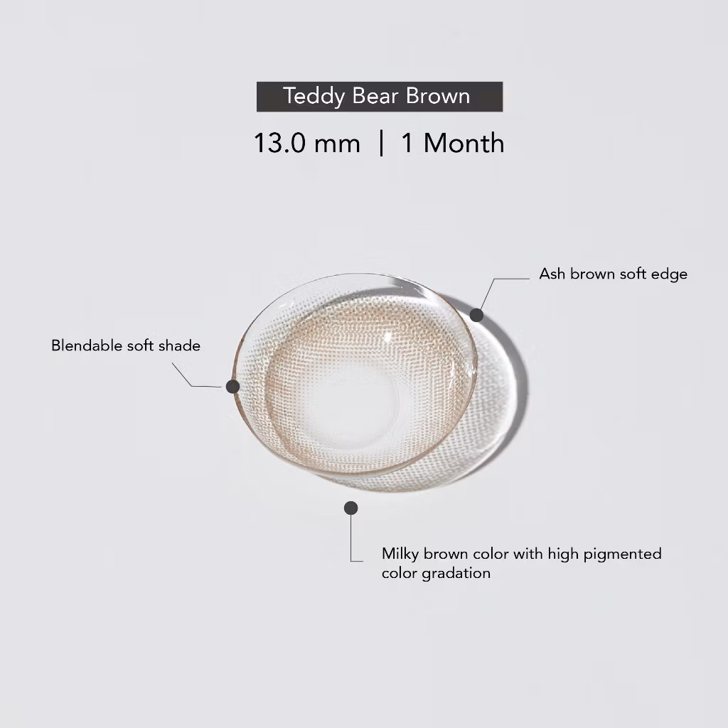 Jolly blink teddy bear monthly colored contacts in silicone hydrogel