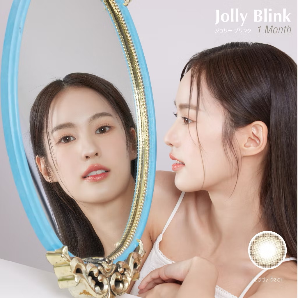 Jolly blink teddy bear monthly colored contacts in silicone hydrogel