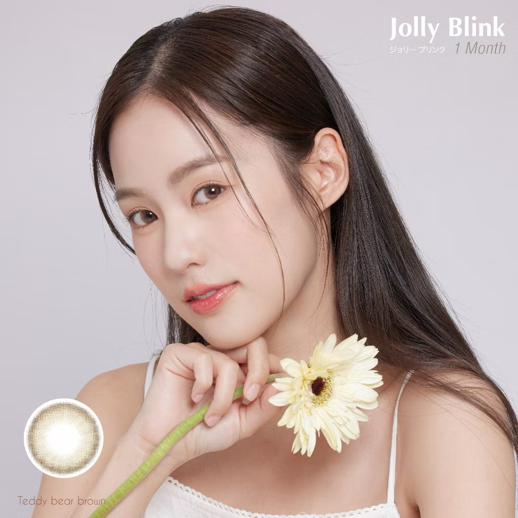 Jolly blink teddy bear monthly colored contacts in silicone hydrogel