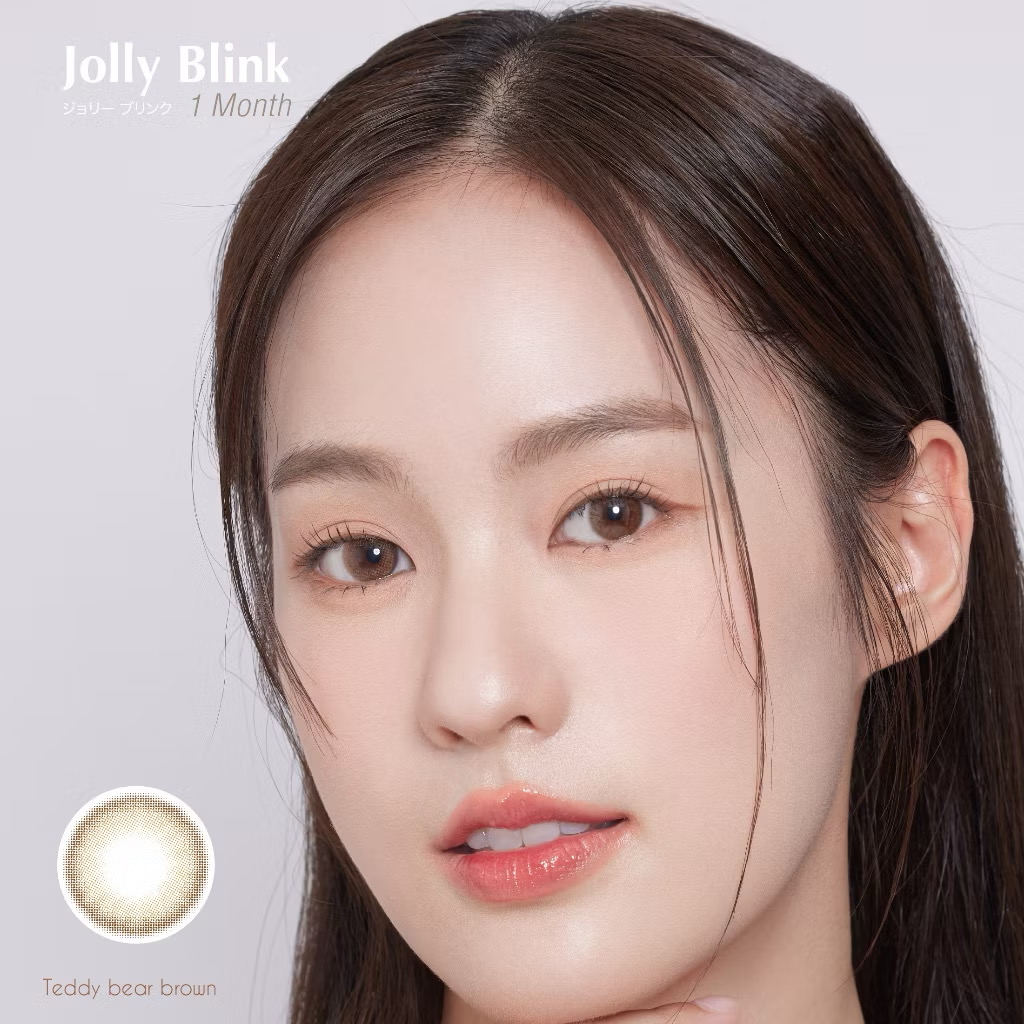 Jolly blink teddy bear monthly colored contacts in silicone hydrogel